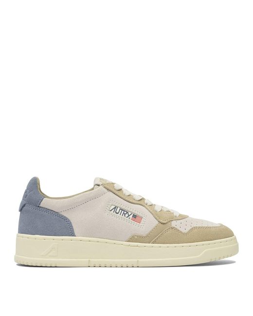 Autry White "Medalist Low" Sneakers for men