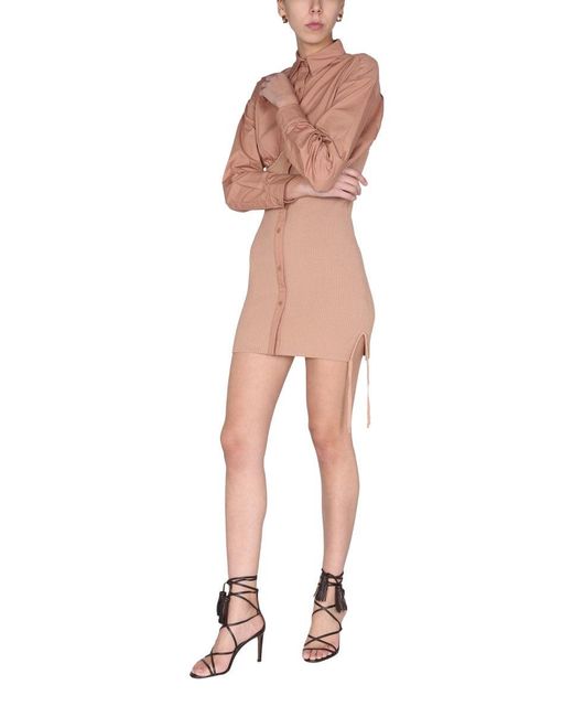 ANDREADAMO Pink Shirt Dress