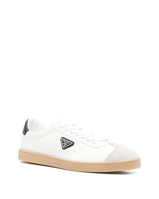 Prada White Leather Sneakers