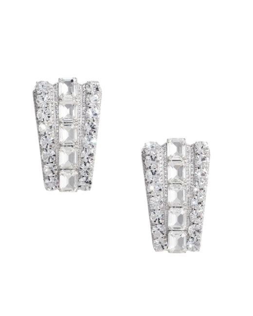 Boucles d'oreilles multiportraits Self-Portrait en coloris Metallic