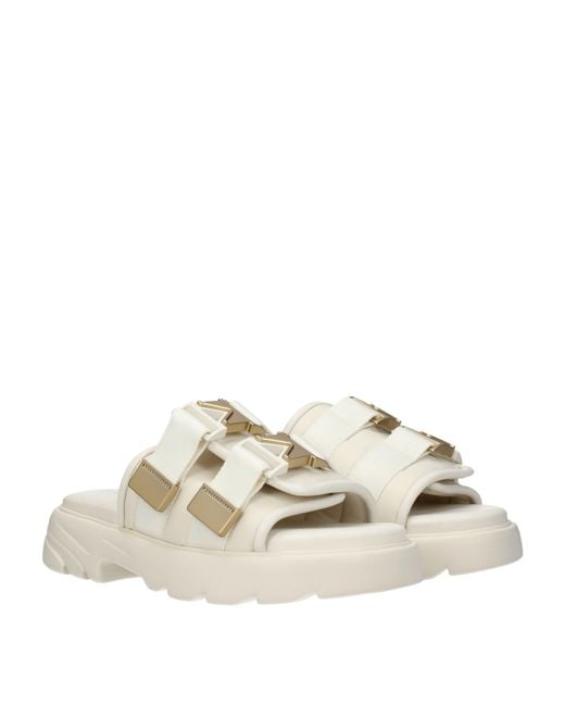 Bottega Veneta Natural Fabric/Rope Sandals And Clogs