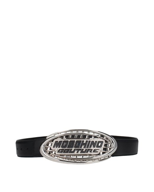 Moschino Black Gürtel Männer Leder schwarz