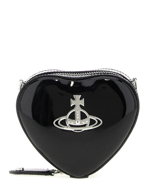 Vivienne Westwood Black 'Mini Heart' Crossbody Bag