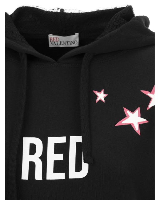 RED Valentino Black Roter -Trikot -Sweatshirt