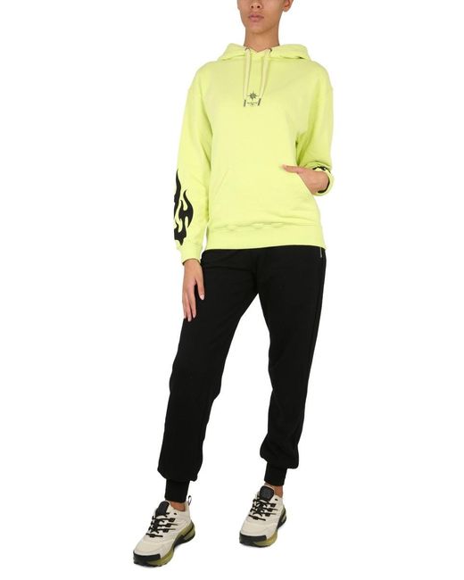 Givenchy Yellow Sacred Heart Print Drawstring Hoodie