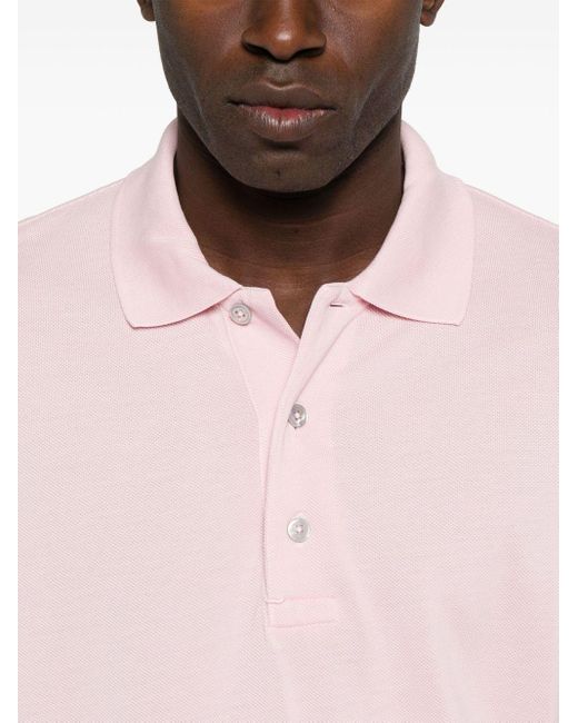 Tom Ford Poloshirt Aus Piqué in Black für Herren