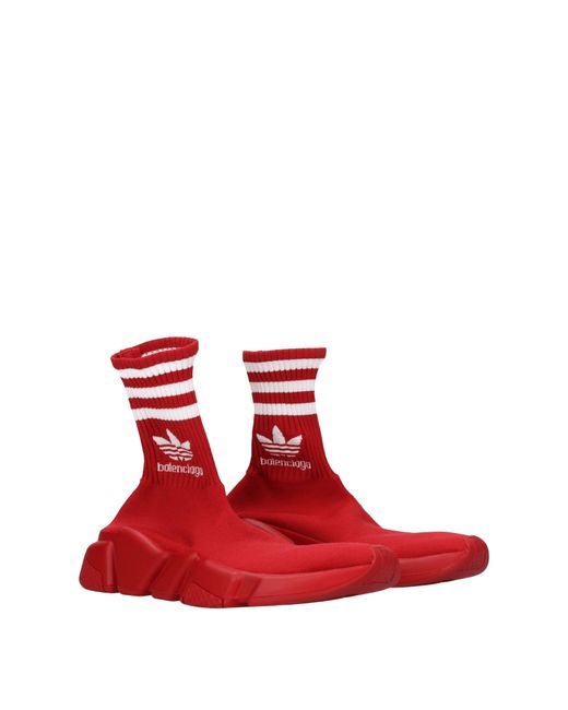 Balenciaga Red Sneakers Adidas Speed Donna Tessuto Rosso/Bianco