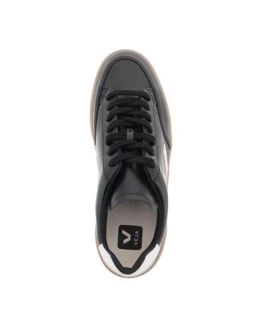Leather V 12 Sneakers Veja de hombre de color Black