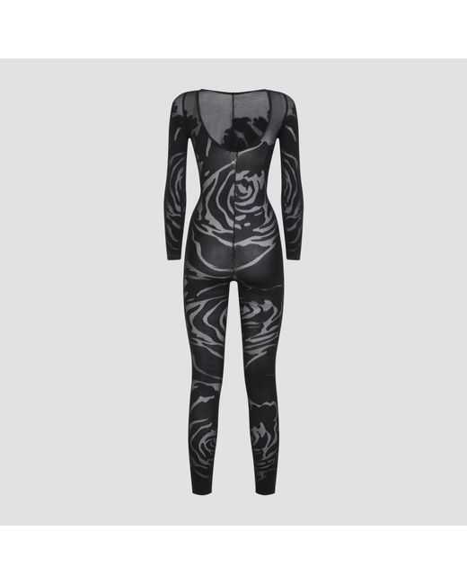 Wolford Black Rose Shadow Jumpsuit For