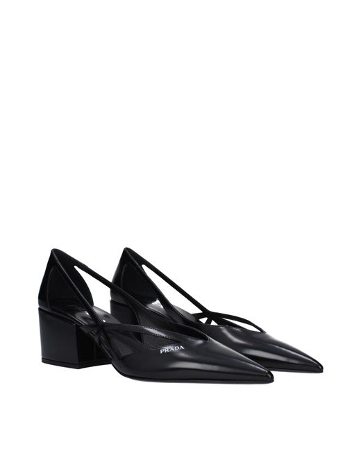 Prada Black Sandali Donna Pelle Nero for men
