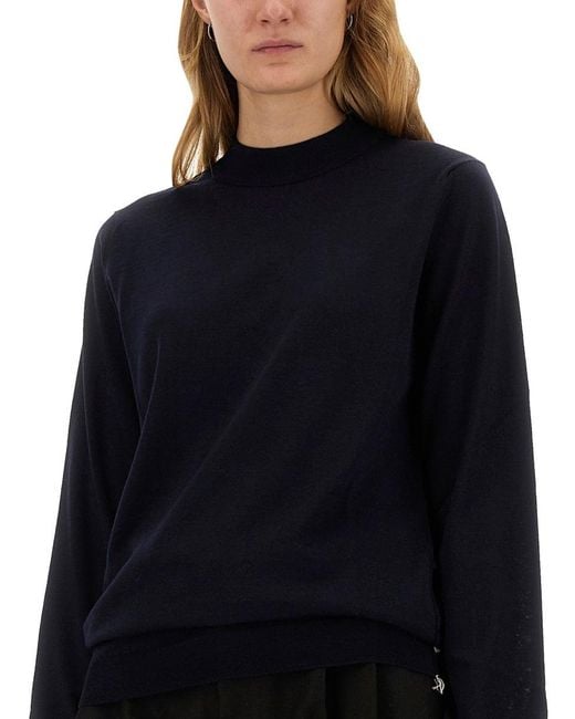 Maison Margiela Blue Wool Sweater