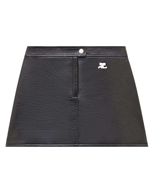 Courreges Mini-Rok Met Logopatch in het Black