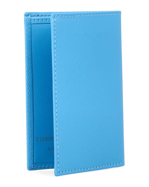 Comme des Garçons Blue Leather Bifold Wallet