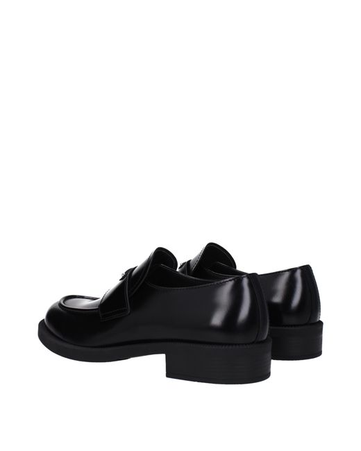 Prada Black Leather Loafers
