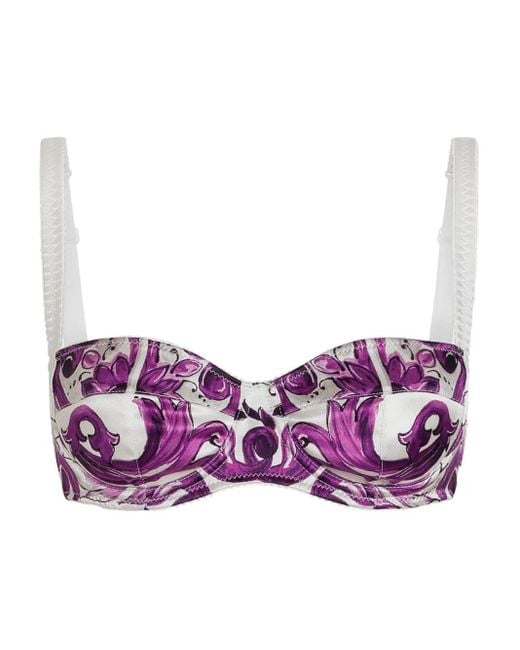 Dolce & Gabbana Purple Reggiseno Balconcino