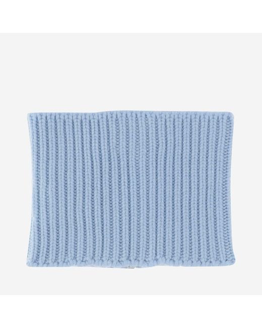 Sa Su Phi Blue Cashmere Knit Cashmere Collar Scarf