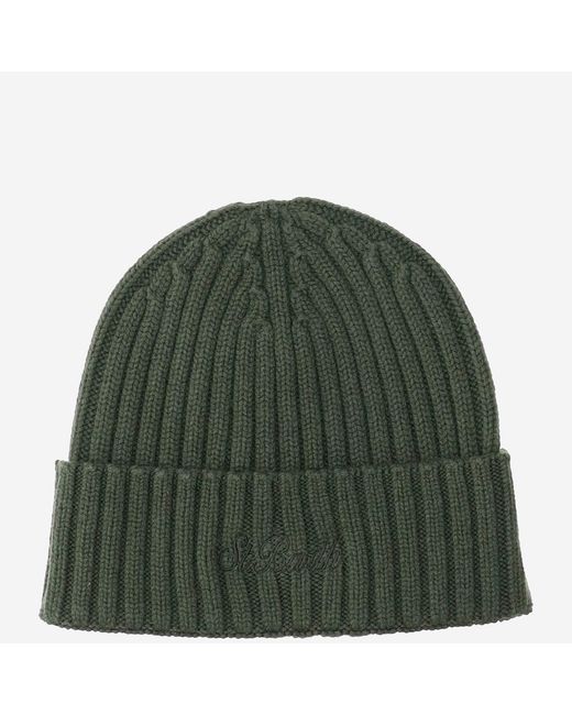 Mc2 Saint Barth Wool Blend Mütze mit Logo in Green für Herren