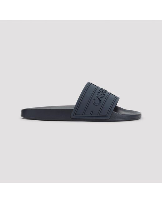 Casablanca Blue Logo Pool Slides for men