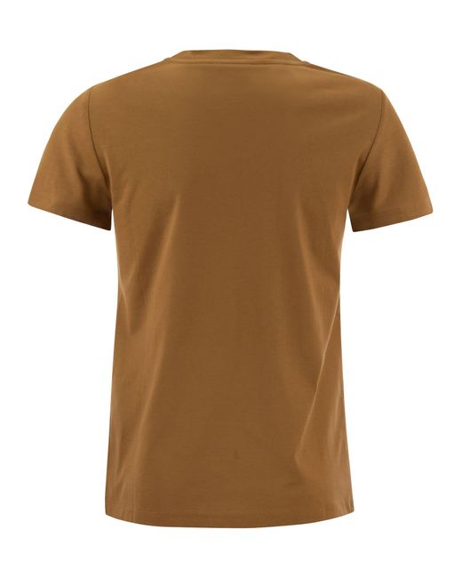 Max Mara Brown Papaia1 Baumwolltrikot -T -Shirt