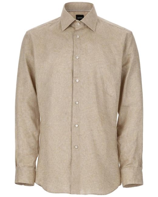 Boss Natural Linen Shirt