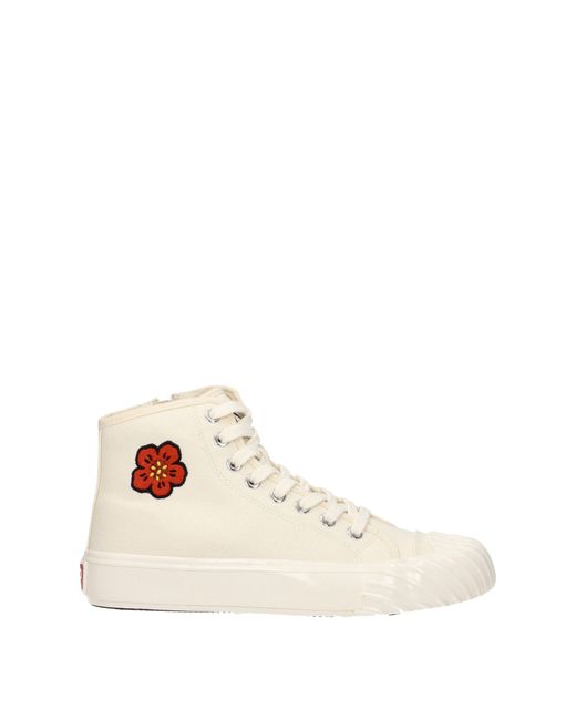 KENZO Sneakers Woman Fabric Beige/cream in het White