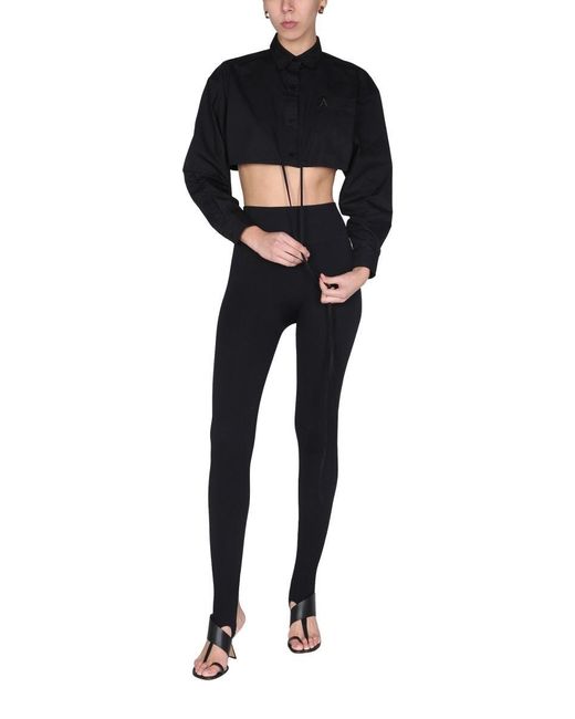 ANDREADAMO Black Andreadamo Cropped Shirt
