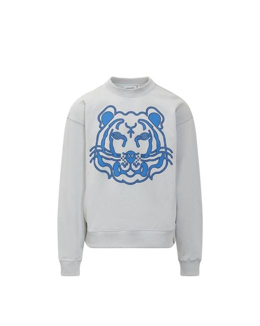 KENZO Bedrucktes Tiger Sweatshirt in Blue für Herren