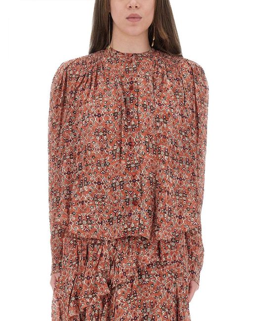 Isabel Marant Red "Noeline" Blouse