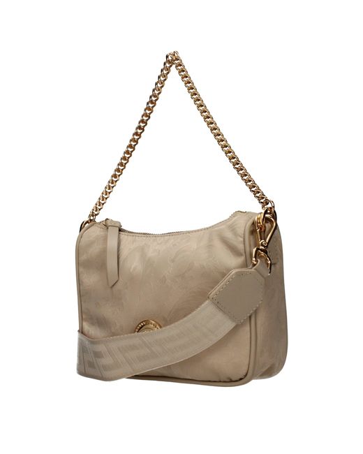 Versace Gray Hobo Handbag/Sand Fabric