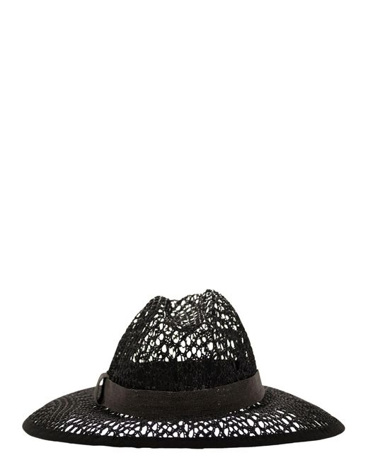 Straw Sombrero con banda preciosa Brunello Cucinelli de color Black
