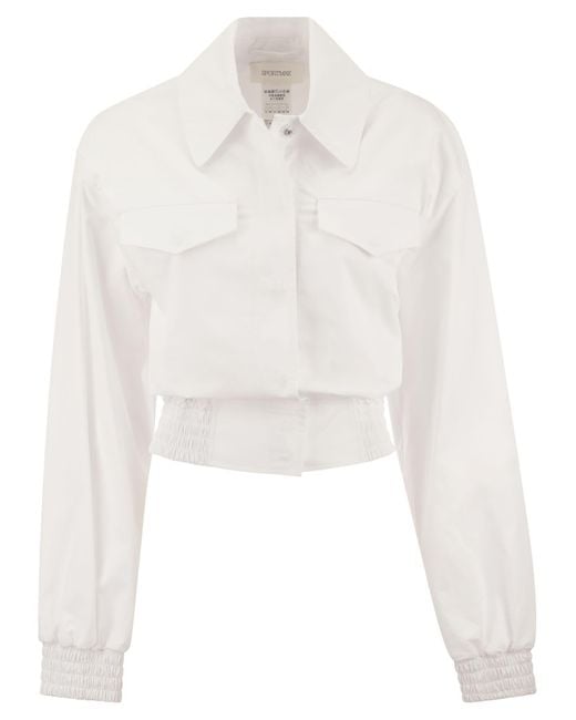 Camisa cuadrada de estilo Gala Style Sportmax de color White