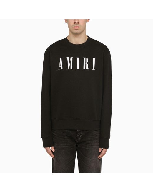 Amiri Black Crewneck Sweatshirt With Logo for men