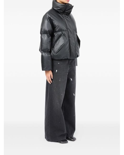 MM6 by Maison Martin Margiela Black High-Neck Down Jacket