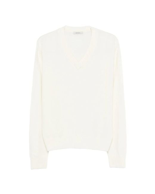 Entire studios White Knit V Neck
