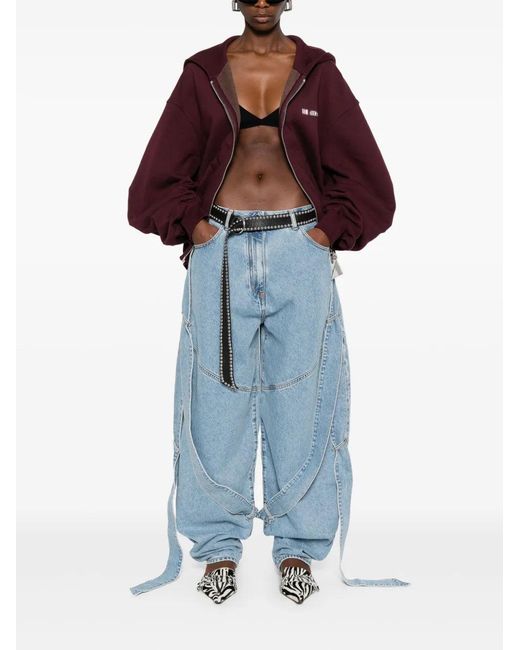 The Attico Blue Oversized Denim Jeans