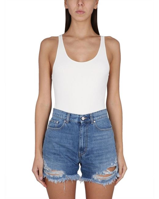 Stella McCartney Blue Compact Knit Bodysuit