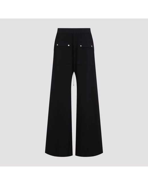 Rick Owens Black Wide Trousers for men