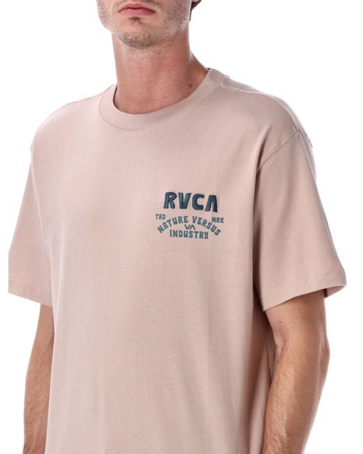 RVCA Pink Ridge Relaxed Organic Cotton T-Shirt for men