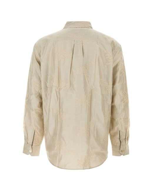Our Legacy Natural Embroidered Jersey Oversize Shirt for men