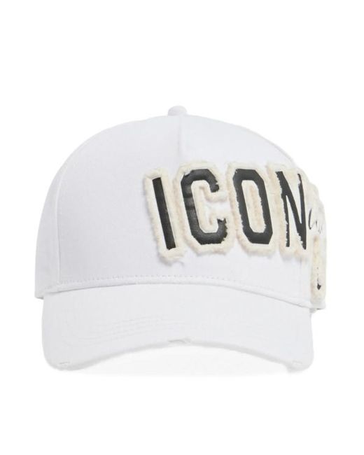 DSquared² Patch-honkbalpetten in het White voor heren