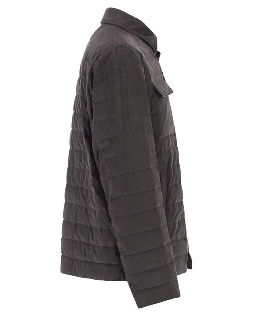 Herno Black Shirt-Style Down Jacket for men