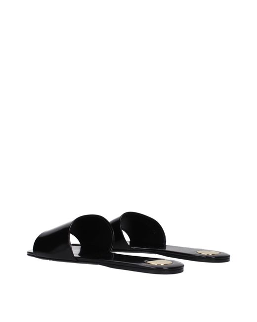 Saint Laurent Black Slippers And Clogs Carlyle Leather
