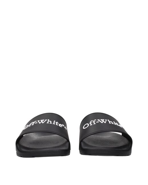 Off-White c/o Virgil Abloh Black Off Clogs And Mules Rubber