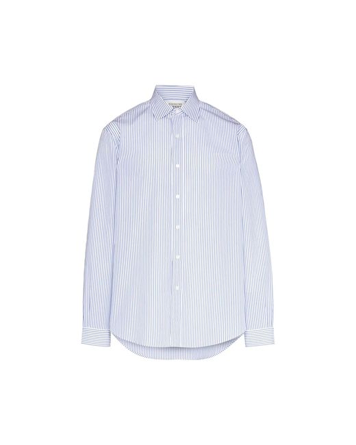 Maison Margiela Blue Striped Cotton Shirt for men