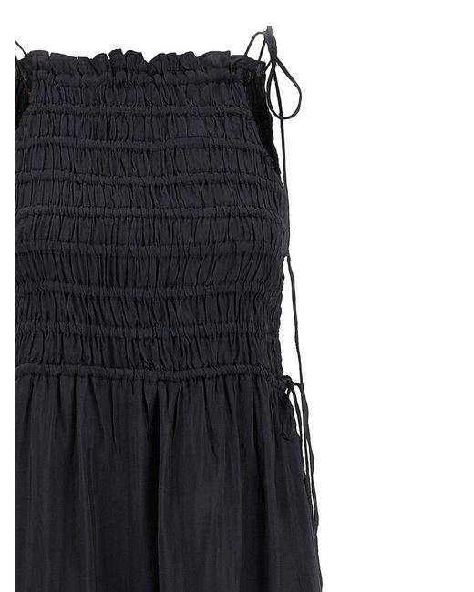 Ganni 'Black Smock Tie' Kleid