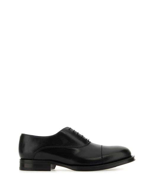 Lanvin Schwarzes Leder Richelieu Medley Schnürschuhe in Black für Herren