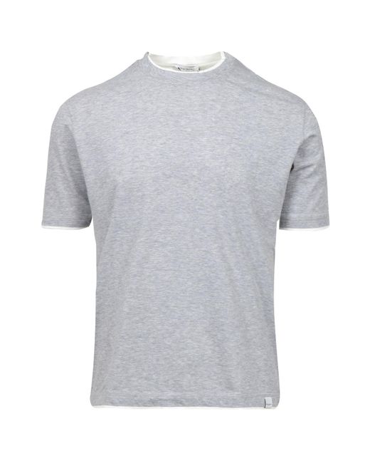 Paolo Pecora Gray T Shirts And Polos