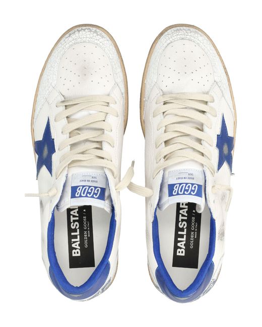 Golden Goose Deluxe Brand Blue Premium Leather Sneakers For