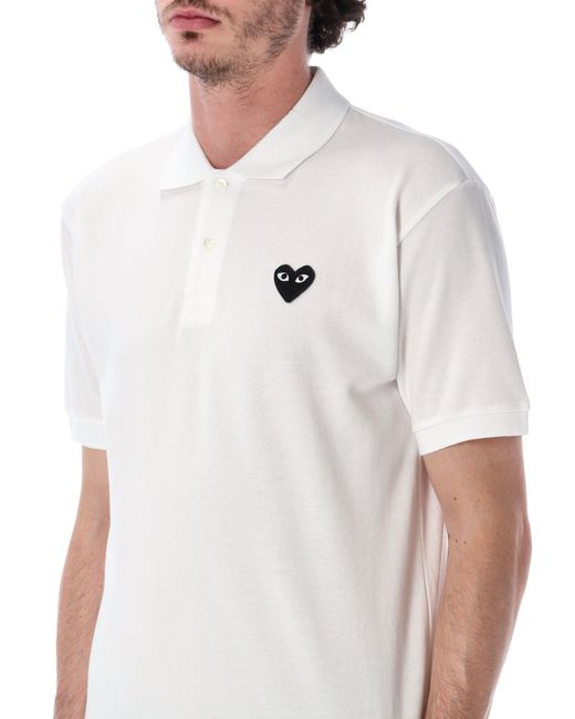 COMME DES GARÇONS PLAY White Heart Polo