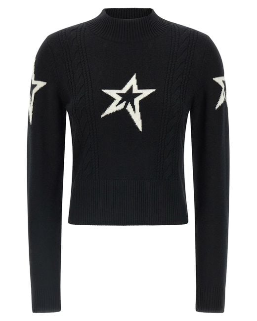 Perfect Moment 'cable Underwear 'turtleneck Trui in het Black